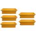 5 Pcs / Length 16.8 Yellow Color Plastic Planter Window Box With Tray/ For Flower Vegetables Plants Nursery Seedling In The Garden Patio Indoor Outdoor