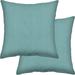 Indoor/Outdoor Textured Blue Toss Pillow: Recycled Fiberfill Weather Resistant Reversible Comfortable and Stylish Pack of 2 17 Pillows for Patio Furniture