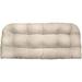 Indoor Outdoor Tufted Love Seat Wicker Cushion Patio Weather Resistant ~ Choose Color Size (Ivory 41 X 19 )