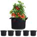 7 Gallon Fabric Grow Bag Breathable Fabric Pots Plant Bags Grow Pots Fabric Plant Containers with One Pair of Garden Gloves Fit for Soil Plants Flowers Vegetables Garden 5 Pcs