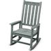 Efurden Outdoor Rocking Chair Oversize HDPE Patio Rocker Chairs with High Back for Backyard Porch and Garden (Grey)