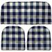 DÃ©cor Indoor Outdoor Farmhouse Buffalo Plaid 3 Piece Tufted Wicker Cushion Set 1 Loveseat 2 U-Shape ~ Choose Color Size (Blue Buffalo Plaid LS 44 X 22 US 21 X 21 )