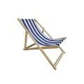 Populus Wood Sling Chair Blue Stripe Broad Blue Stripe Folding Chaise Lounge Chair