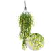 Simulation green plant Persian leaf wall hanging golden bell decoration rattan balcony wall fake flower hanging basket plant