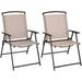 Set Of 2 Patio Folding Chairs - Outdoor Sling Chairs With Armrests And Rustproof Steel Frame Patio Dining Chairs With Breathable Fabric For Garden Backyard Poolside Indoors No Assembly (1)