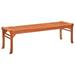 OWSOO 3-Seater Garden Bench 59.1 Solid Eucalyptus Wood