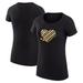 Women's G-III 4Her by Carl Banks Black Pittsburgh Penguins Heart Fitted T-Shirt