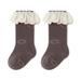 JDEFEG Baby Sock Corsage Baby Boy Girls Toddlers Indoor Animals Slipper Shoes Antislip Socks Booties First Walkers Socks Baby Christmas Knee High Socks Cotton Brown S