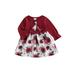 GXFC Baby Girls Fall Dress Clothes 6M 1T 2T 3T Toddler Girls Long Sleeve Floral A-line Dress Spring Autumn Princess Dress Clothing for Kids Girls