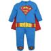 DC Comics Justice League Superman Newborn Baby Boys Zip Up Costume Coverall and Cape Newborn