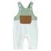 Xkwyshop Kids Baby Bib Pants Trousers Patchwork Sleeveless Square Neck Overalls Suspender Pants for Boys Girls