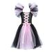 Youmylove Dresses For Girls Toddler Kids Baby Girls Magnificent Witch Black Gown Fancy Dress Up Party Tulle Dresses