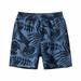 Odeerbi Toddler Pajamas Boys Leaf Printed Pajamas Shorts Baby Clothes Children Summer Bermuda Shorts Capris Home Sleeping Pants Blue