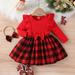 Aayomet Cute Dresses for Teen Girls Red Dress Dance Party Dresses Clothes (Red 18-24 Months)