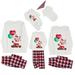 Xkwyshop Christmas Family Pajamas Matching Set Elk Print Tops Plaid Pants Sleepwear XMAS Jammies for Women