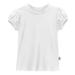 Girls UPF 50+ Puff Sleeve Rashguard | White