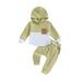 Arvbitana 0-3T Toddler Baby Boys 2Pcs Tracksuit Outfits Contrast Color Patchwork Long Sleeve Hoodies and Joggers Pants Sets Infant Boys Fall Clothes