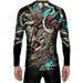 Raven Fightwear Men s Oni & Dragon Jiu Jitsu BJJ Rash Guard MMA Black