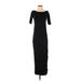 ASOS Casual Dress - Sheath Boatneck Short sleeves: Black Print Dresses - Women's Size 4