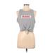 Divided by H&M Tank Top Gray Crew Neck Tops - Women's Size Medium