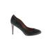 Elie Tahari Heels: Slip-on Stiletto Minimalist Gray Solid Shoes - Women's Size 36.5 - Round Toe