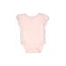 Baby Gear Short Sleeve Onesie: Pink Solid Bottoms - Size 0-3 Month