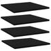 moobody 4 Piece Bookshelf Boards Chipboard Replacement Panels Storage Units Organizer Display Shelves Black for Bookcase Storage Cabinet 15.7 x 15.7 x 0.6 Inches (W x D x H)
