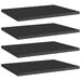 moobody 4 Piece Bookshelf Boards Chipboard Replacement Panels Storage Units Organizer Display Shelves High Gloss Black for Bookcase Storage Cabinet 15.7 x 11.8 x 0.6 Inches (W x D x H)