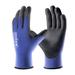 COOLJOB 13 Gauge Safety Work Gloves PU Coated 12 Pairs Ultra-lite Polyurethane Working Gloves with Grip for Men Women Seamless Knit for Warehouse Driver Worker Bulk Pack Package Large Blue