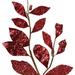 Glitter Metallic Magnolia Leaf Stems, Set of Six - Frontgate