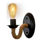 Wall lamp Retro LED Hemp Rope Wall Lamp Creative Bedside Lamp Metal Indoor Lighting Home Fixtures Sconce Light for Aisle Bedroom Bedside (Bulb Not Included)