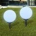 OWSOO Outdoor Garden Solar Lamp Solar Ball Light LED 11.8 2pcs with Ground Spike