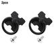 2Pcs Vintage Knobs Pulls Handles Antique Drawer Pull Ring Single Hole Decorative Hardware with Screws for Furniture Cabinet Cupboard Dresser Drawers Black Hand Hardware