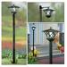 LWITHSZG 59 Solar Lamp Post Lights Outdoor 2 in 1 Floor Lamp Waterproof Solar Powered Lights for Garden Pathway Yard Front/ Back Door Warm White Solar Post Light Decoration