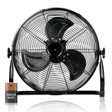 12-Inch Rechargeable Cordless Floor Fan High Velocity Floor Fan with 360-Degree Tilt Heavy Duty Metal Floor Fan for Industrial Commercial Residential Office Ready-to-use Battery Operated