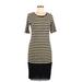 Lularoe Casual Dress - Shift: Black Stripes Dresses - Women's Size Medium