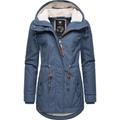 Winterjacke RAGWEAR "Monadis Black Label" Gr. XL (42), blau (hellblau) Damen Jacken Lange