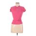 Under Armour Active T-Shirt: Pink Solid Activewear - Women's Size Medium