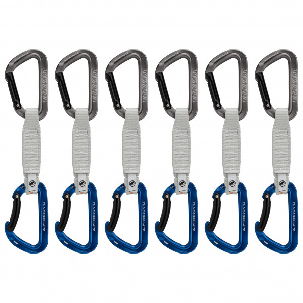 Mammut - Workhorse Keylock Quickdraws - Express-Set Gr 17 cm - Straight / Bent Gate grau