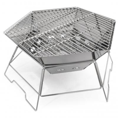 Origin Outdoors - Grill- Und Feuerschale Hexagon - Grill stainless steel Image