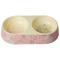 Rice - Melamine Pet Bowl for Food and Water w/ 2 Rooms Gr Small multi / flower