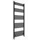 600x1600mm Towel Warmer Flat, Wall Mounted Matte Black Plated Steel Bathroom Towel Rail Radiator, Suitable for Central Heating, Electric and Dual Fuel