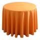 Home Tablecloth Round Table Cover Polyester Solid Wedding Banquet Tables Cloth (Orange,Round 300cm)