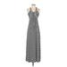 Calvin Klein Casual Dress - Maxi: Black Stripes Dresses - Women's Size 2