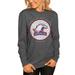 Women's Gameday Couture Charcoal American University Eagles Circle Graphic Fitted Long Sleeve T-Shirt