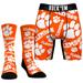 Men's Rock Em Socks Clemson Tigers All-Over Underwear and Crew Combo Pack