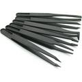 Tweezers 5pcs/lot Multifunction Black New Portable Straight Bend Anti-Static Plastic Tweezer Heat Resistant Repair Tool Premium Anti-Static Stainless Steel (Color : Black Size : 93304)