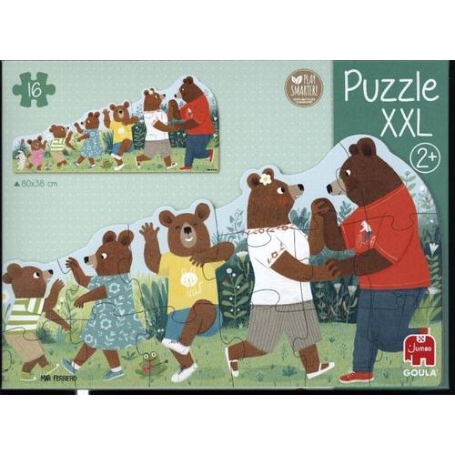Goula 55266 - Bärenfamilie, Formpuzzle, XXL-Puzzle, 16 Teile - Goula / Jumbo Spiele