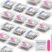 50Pcs Disposable Manicure Kit Includes Nail File 100/180 Grit Wood Stick Nail Clean Cotton Pad for Nails Design Tools - Blue + Pink