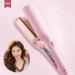 SDJMa Curling Iron Anti-Scald Hair Crimper 2 Barrel Ionic Wavy Hair Curler for Women Rapid Heating Curling Wand 3 Temp Dual Voltage Hair Waver Crimper Hair Iron for Wide Deep Waves